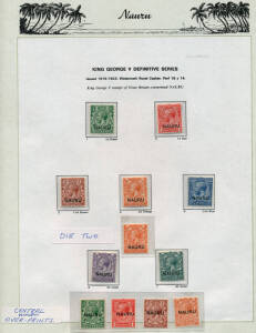 1916-93 collection in Seven Seas Hingeless album. Noted KGV Overprints to 1/- (both settings) incl. 2d Die 2, 2/6 Seahorses (3 shades), 5/- Seahorse, Smooth paper Freighters set to 10/-, then later issues complete as per pages.