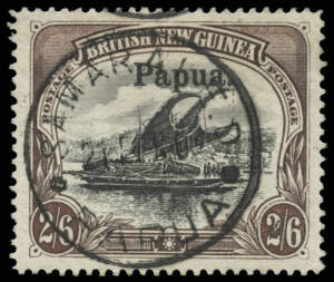 1906-07 (SG.20) 2/6 black & brown Lakatoi, wmk horizontal, thick paper; FU example with SAMARAI 21FE07 cds. Superb. Cat.&pound;180.