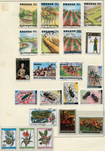 CONGO (300+) collection on Hagners and RWANDA (460+) on album pages. Both a mixture of **/*/FU as singles and sets, with h/values, souvenir sheets and Congo with imperfs. Better issues noted, slight duplication, generally fine.