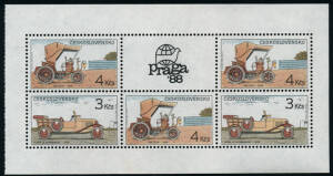 1922-1992 collection on Hagners incl. a few souvenir sheets, majority used with Michel cat. numbers. Also incl. 1988 Classic Automobiles booklet pane with Prague '88 label x185, Sc.2695 $6.00 each.