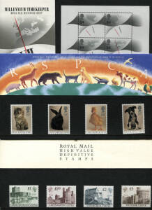 1840-1999 collection in 2 quality Lighthouse hingeless albums with some earlies M & U incl. h/vals. Range of QEII pre-decimals, decimals almost complete**. Small used collections on Gibbons & Netto pages. Album with a few P.O.packs. Bundle of FDC's, loose