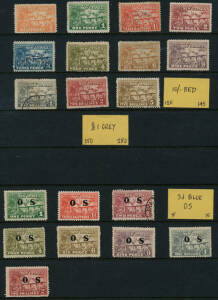 Range on Hagners, New Guinea (95+) majority short sets to 5/-, 2/-, 1/- or less, mixture of mint & used; Papua (110) majority mint; NWPI (17) majority mint. Plus PNG S/Seas hingeless pages 1992-97 with the 1994 & 1995 Provisional O'pt sets** (Sc.860-871, 