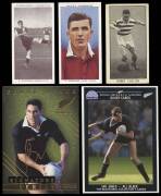 SPORTS CARDS: 1938 Churchman "Association Footballers" [50]; 1939 Wills "Association Footballers" [50]; 1956 "Thomson (Wizard) "Famous Footballers" [24]; 1991 Regina "Official 1991 NZRFU 1st Edition Rugby Cards", complete set [217]; plus 1997 Ineda "New Z