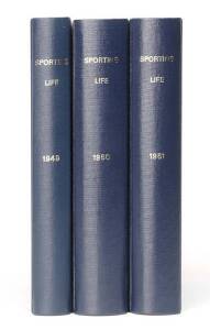 "SPORTING LIFE" magazine [Australia], 1949-51 issues complete in 3 bound volumes. Fair/Good condition.