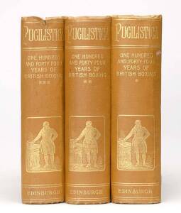 "Pugilistica - The History of British Boxing" in Three Volumes by Henry Downes Miles [Edinburgh, 1906]. Fair/Good condition.