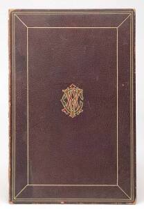 "Famous Cricketers and Cricket Grounds 1895" edited by C.W.Alcock [London, 1895], leather bound with VCA monogram on front. Fair/Good condition (front cover loose).