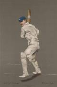 1905 ALBERT CHEVALLIER TAYLER PRINTS, of English cricketers in action, noted Arnold, Beldam, Burnup, Denton, Evans, Fry, Gunn, Haigh, Hearne, Hesketh-Prichard, Iremonger, King, Lees, Martyn, McGregor, Perrin, Rhodes, Spooner, Thompson, Warner & Wynyard. E