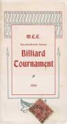 MELBOURNE CRICKET CLUB, rare programme "M.C.C. Twenty-Fourth Annual Billiard Tournament, 1910". Superb condition.