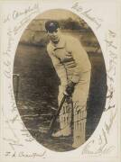 1913 VICTOR TRUMPER TESTIMONIAL MATCH, an original photograph of Trumper, signed by the Rest of Australia team - Clem Hill (captain), Edgar Mayne, Gordon Campbell, Warwick Armstrong, Vernon Ransford, Johnny Moyes, Jack Crawford, Leslie Cody, Jack Ryder, J