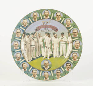 DON BRADMAN PLATES: "The Invincibles - 50th Anniversary 1948 England Tour" & "Don Bradman - The Legend Remembered", both produced by The Bradford Exchange.