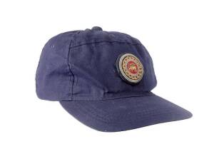 SRI LANKA CRICKET CAP, baseball-style, blue with embroidered Sri Lankan Lion logo on front, player unknown. Good match-used condition.
