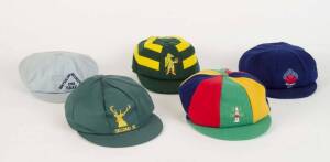 CRICKET CAPS, balance of collection, noted AIS (signed by David Fitzgerald), RAAF, Light House CC, 1995-96 WSC with 2 signatures, several unidentified; also Burracoppin Football Club. G/VG condition.