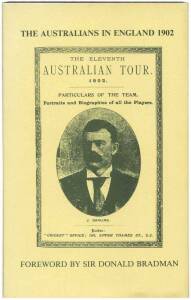 "The Australians in England 1902" published by J.W.McKenzie (limited edition 118/250, signed by Don Bradman) [UK, 1993]. G/VG condition.