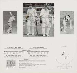 THE OPENERS, signed prints of Bill Brown & Arthur Morris; Bob Simpson & Bill Lawry, both numbered 84/350, each window mounted, framed & glazed, both overall 44x42cm. With CoAs.