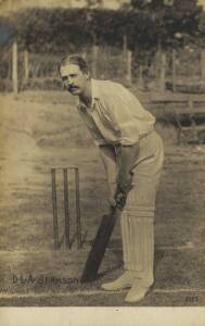 c1900-10 cricket postcards, including postcards published by Hartmann (4), Hawkins (2), Rotary Photographic (2) & Rotophot (9). Fair/VG.