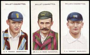 1908 Wills "Cricketers", complete set [50], (5 WILLS'S & 45 WILLS's). Fair/VG.