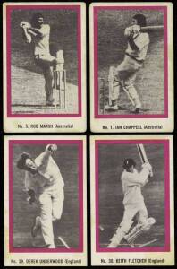 1974 Sunicrust "Cricketers" complete set [40]. Some staining and discolouration (as usual for this set). Very scarce.