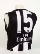 COLLINGWOOD: 2010 Collingwood home jumper, number 15 Leigh Brown. Premiership winning player and year. - 2