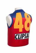 FITZROY: 1996 Fitzroy jumper, number 48, signed on front by John McCarthy who wore number 25. Player issue Centenary jumper, from their last year. One of the early printed jumpers, store replicas did not have the "Clipsal" logo on the back. - 2