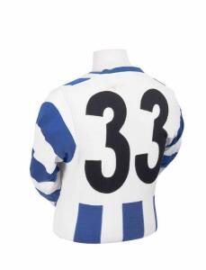 NORTH MELBOURNE: c1987 North Melbourne home jumper, number 33 Brett Allison. 