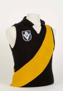 RICHMOND: c1985 Richmond jumper, number 8 Michael Roach. Player issue jumper with sponsor's logo yet to be applied.