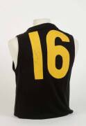 RICHMOND: mid 1990s Richmond training jumper, number 16, signed on number (player unknown). Plus c2006-07 Richmond player's travel bag, number 30, ex Richard Tambling - 2