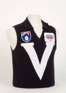 VICTORIA: early 1990s Victoria  jumper, with AFL & State-of-Origin patches, no number.