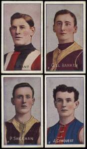 1907-08 Sniders & Abrahams "Australian Footballers", Series D (head & sholders), part set [11/56]. Fair/VG.
