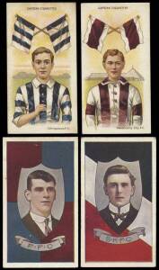 1912-13 football cards, noted Sniders & Abrahams 1912 Star (1), 1913 Shield (5); 1913 Wills "Club Colours and Flags" [6/28]. Fair/VG. (Total 12).
