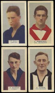 1933 Hoadleys "Victorian Footballers" numbered 1-50, complete set [50]. Fair/VG.