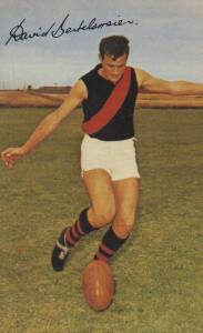 1965 Mobil "Footy Photos - SANFL Footballers", almost complete set [33/40]. Fair/VG.