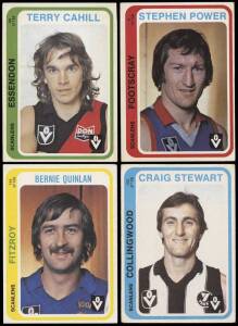 1979 Scanlens "Footballers", complete set [144/156] + Checklists [10/12]. Poor/VG.