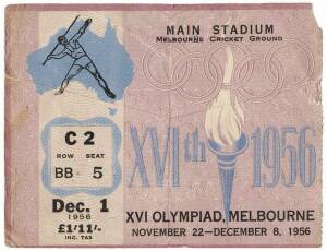 2000 SYDNEY OLYMPICS COLLECTION, noted tickets (17); commemorative medals (8); videos (9); "Official Olympic Daily" set [16]; ephemera/magazines (10); Lindemans Olympic Pins [4]; also 1956 Olympics ticket.