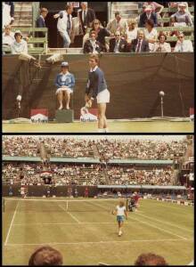 1983 AUSTRALIAN OPEN: Album with photographs (275) mainly featuring Ivan Lendl, Mats Wilander & Martina Navratilova; plus press clippings & ephemera. Also 1930s Players "Tennis" album (no cards).