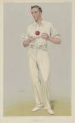 "VANITY FAIR" CRICKET PRINTS, comprising "Sammy" (Sammy Woods - played Tests foe Australia & England), "The Lobster" (Digby Jephson), "An Artful Bowler" (B.J.T.Bosanquet), "Forty-six centuries in Eleven Years (J.T.Tyldesley)" & "Charlie" (Colin Blythe), e - 3