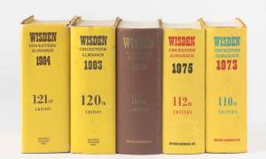 "Wisden Cricketers' Almanack" for 1972 (2), 1973, 1974, 1975, 1976, 1977 (2), 1978, 1979, 1980 (2), 1983 & 1984 (2). Fair/Good condition.