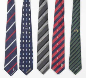 CRICKET TIES, extensive collection, noted Ashes (17), West Indies (7), South Africa (12). Also MCC member's tie & cuff-links. Mainly G/VG condition.
