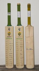 SIGNED CRICKET BATS, noted Brian Lara, Brett Lee & Adelaide Strikers. G/VG condition.