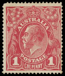 1d Scarlet-Red (G17),  variety “CNE” for “ONE”, early state; BW.71G(4)p - $10,000. 2012 Ceremuga Certificate. Slightly rounded corner.