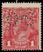 1d Scarlet (aniline) (G18) &ldquo;Rusted clich&eacute;s&rdquo; [34 and 35], perforated OS; BW.71Gbb(2)I,j - $1500. &nbsp;&nbsp; - 2