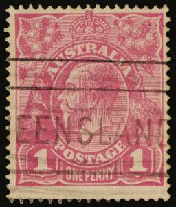 1d (Pale Rose) Salmon Eosin (G27A), Queensland machine cancel; BW.71SA -$1,750. 2012 Ceremuga Certificate.