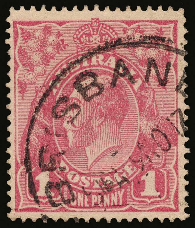 1d (Red) Salmon Eosin (G27A), cancelled at Brisbane 9NO17; BW.71SA - $1750. 2004 Drury and 2012 Ceremuga Certificates.