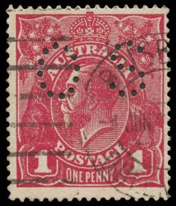 1d Rosine (G68), INVERTED watermark, perforated OS; BW.72Ia.