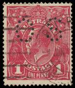 1d Rosine (G68), INVERTED watermark, perforated OS; BW.72Ia.