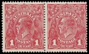 1d Carmine-Red shades (G73), reconstruction of the block [34-35/40-41] comprising singles &ldquo;Substituted clich&eacute;s Dies II and 1&rdquo; and a pair, &ldquo;Thin G of POSTAGE&rdquo; and &ldquo;Small white dot on Y of PENNY&rdquo;; BW.72P(2)ia, ja,k,l - $3,650+. A couple of minor blemishes. 