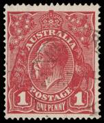 1d Red-Brown (G76), INVERTED watermark; BW.72Oa - $300.