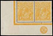 4d Pale Orange-Yellow, JBC Monogram corner pair; BW.110E(2)z. Small marginal stain. &nbsp;