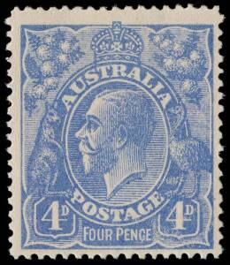 4d Bright Ultramarine, Harrison Plates, INVERTED watermark; BW.113Aa - $150.&nbsp;