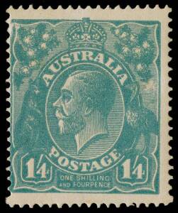 1/4 Very Deep Turquoise; BW.128F - $4,000. 2012 Ceremuga Certificate. Fine mint, minor toning. &nbsp;&nbsp;