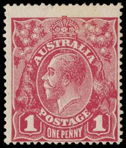1d Carmine-Rose, Harrison printing (G104), INVERTED watermark, unlisted in this shade, BW.74Aa &ndash; Cat $2,500 in Deep Carmine-Rose. 2005 Drury Certificate.